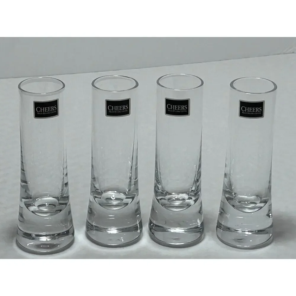 CHEERS MILER ROGASKA CRYSTAL SHOT GLASSES‎ SET OF FOUR